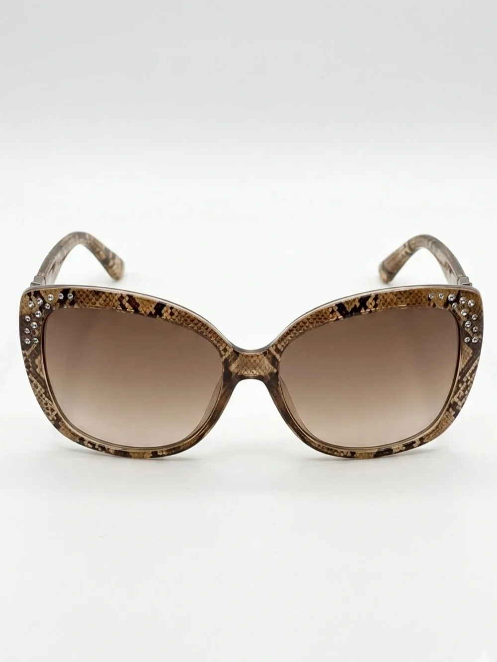Guess Factory Women's Snakeskin Print Butterfly Sunglasses(Model GF0383) w/ Case